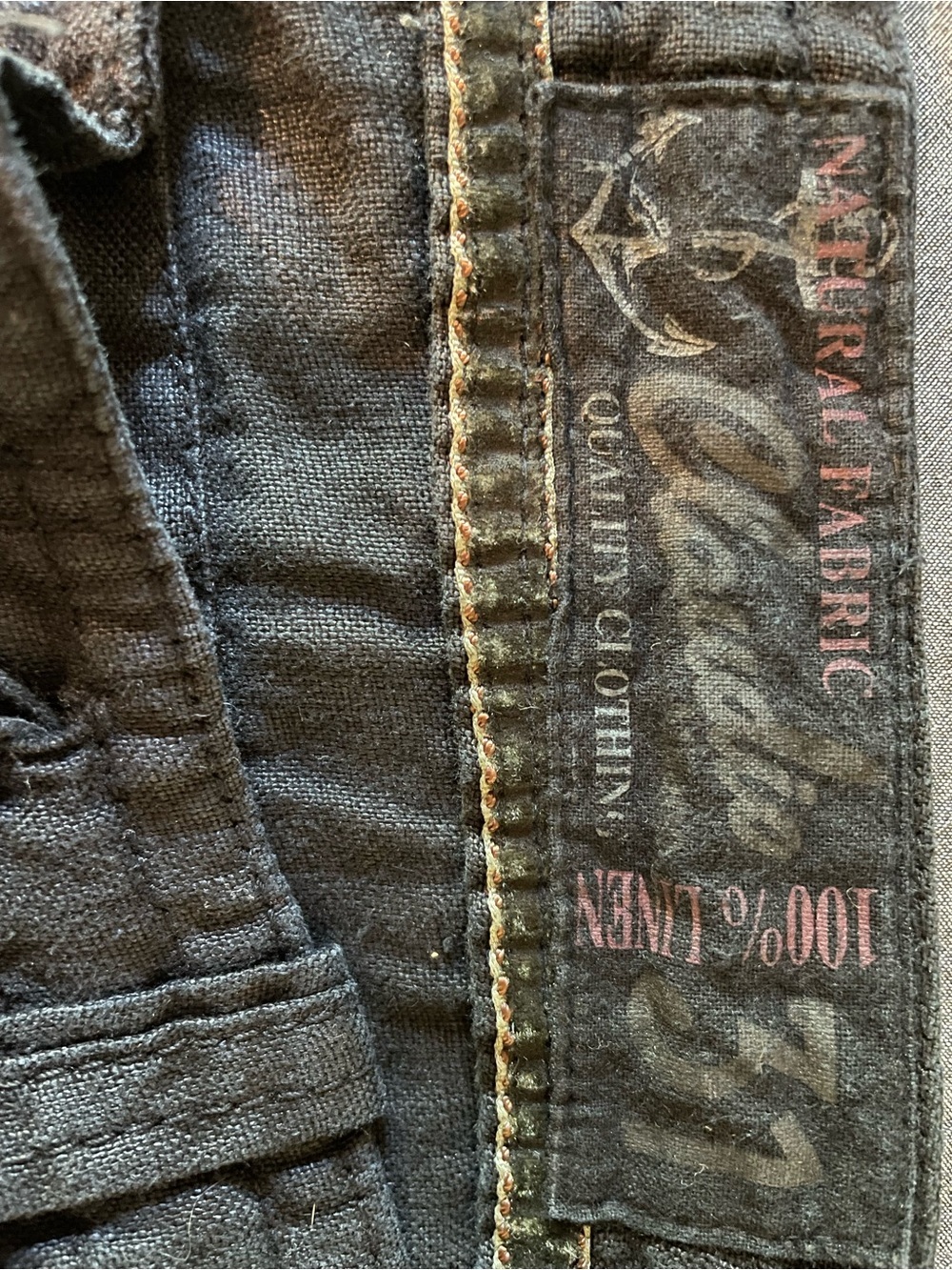 Claudio Milano Men's Linen Pants Black Size 31 - Picture 5 of 5
